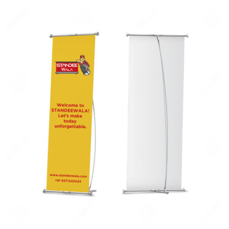 L Banner standee